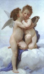 William Adolphe Bouguereau Cupid And Psyche As Children painting