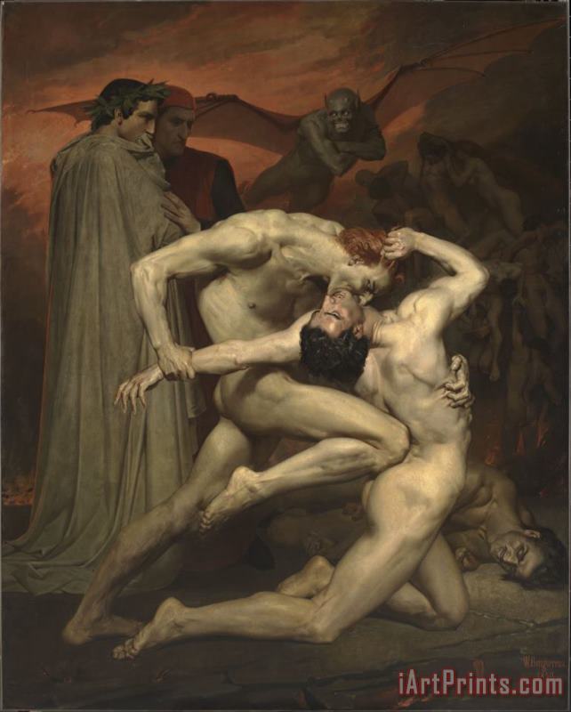 William Adolphe Bouguereau Dante And Virgile Art Print