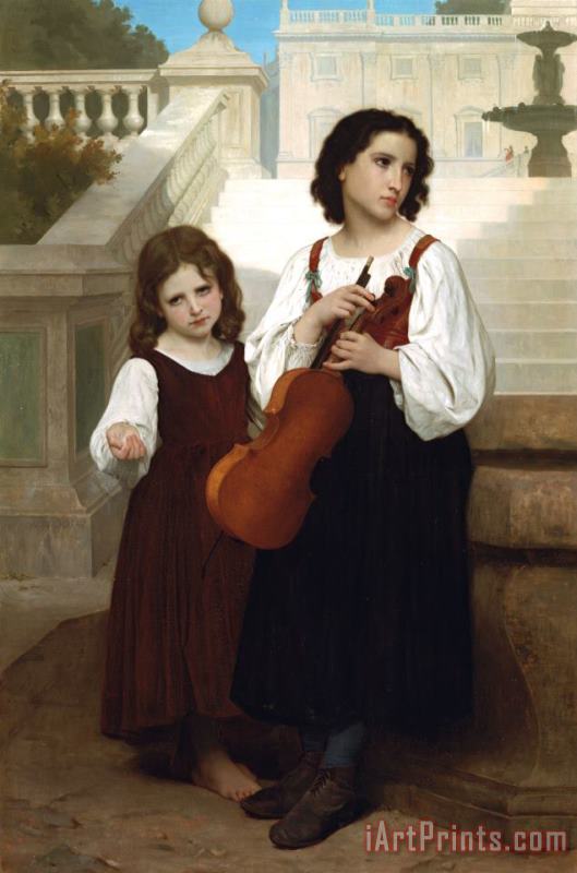 Far From Home painting - William Adolphe Bouguereau Far From Home Art Print