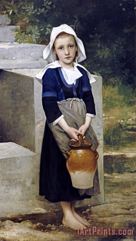 La Fille D'eau painting - William Adolphe Bouguereau La Fille D'eau Art Print