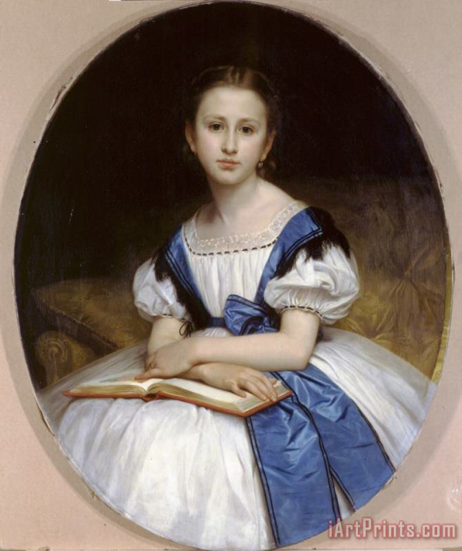 William Adolphe Bouguereau Portrait of Miss Brissac Art Print
