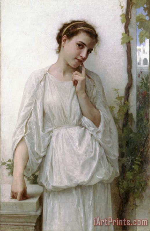 Revery painting - William Adolphe Bouguereau Revery Art Print