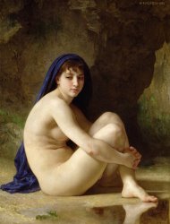 William Adolphe Bouguereau Seated Nude painting