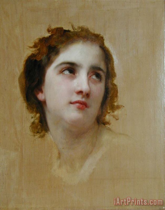 Sketch of a Young Woman painting - William Adolphe Bouguereau Sketch of a Young Woman Art Print