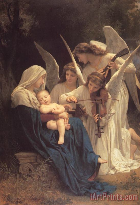 Song of The Angels painting - William Adolphe Bouguereau Song of The Angels Art Print
