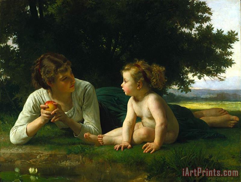 William Adolphe Bouguereau Temptation Art Painting