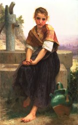 William Adolphe Bouguereau The Broken Pitcher painting