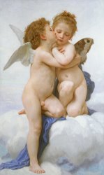 William Adolphe Bouguereau The First Kiss painting