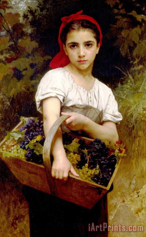 William Adolphe Bouguereau The Grape Picker Art Painting