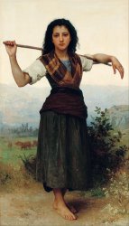 William Adolphe Bouguereau The Little Shepherdess painting