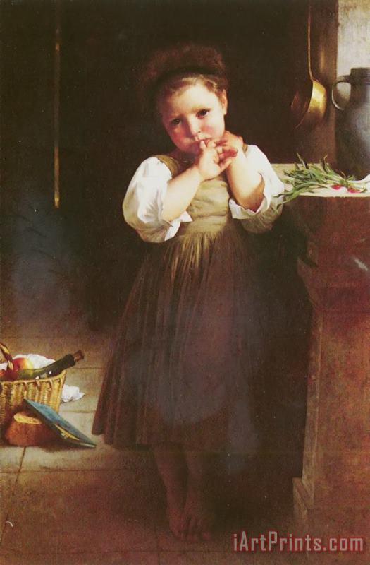 William Adolphe Bouguereau The Little Sulk Art Painting