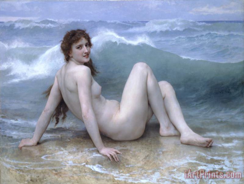 The Wave painting - William Adolphe Bouguereau The Wave Art Print