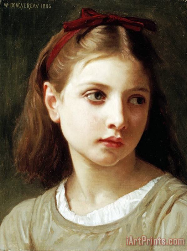 William Adolphe Bouguereau Une Petite Fille Art Print