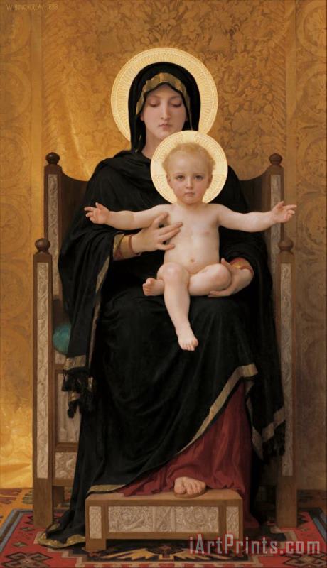 Virgin And Child painting - William Adolphe Bouguereau Virgin And Child Art Print