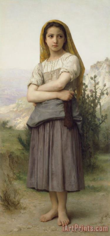 William Adolphe Bouguereau Young Girl Adjusted Art Painting