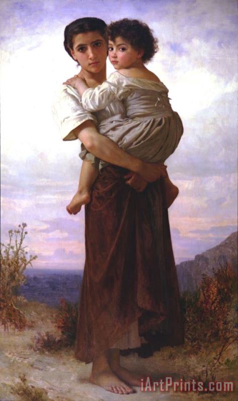 Young Gypsies painting - William Adolphe Bouguereau Young Gypsies Art Print