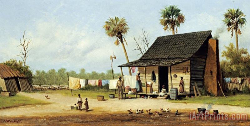 Laundry Day painting - William Aiken Walker Laundry Day Art Print