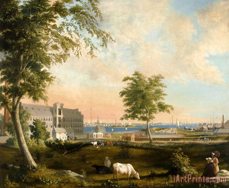 Wamsutta Mill, Circa 1850 painting - William Allen Wall Wamsutta Mill, Circa 1850 Art Print