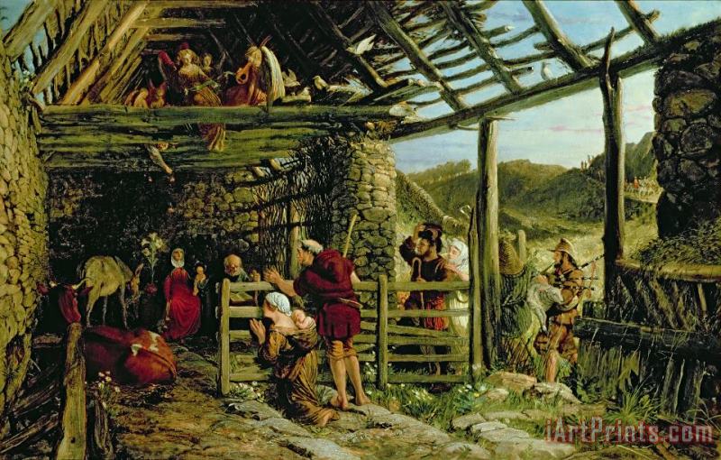 The Nativity painting - William Bell Scott The Nativity Art Print