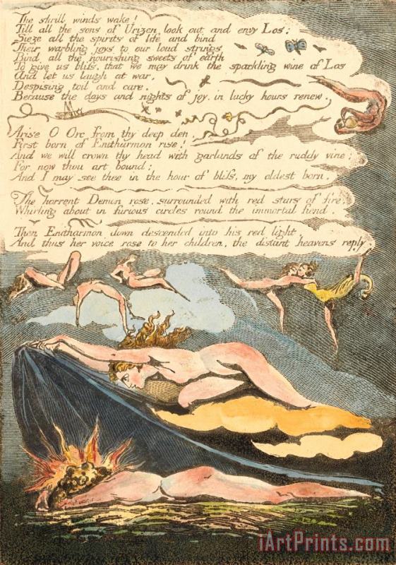 William Blake Europe. a Prophecy, Plate 6, 
