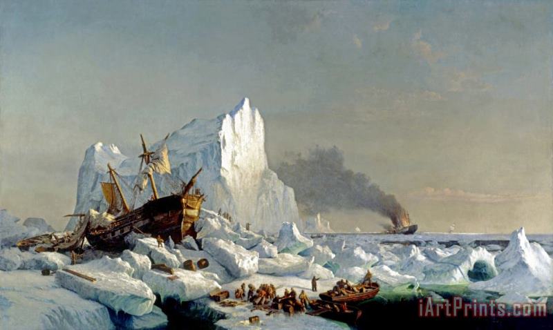 Sealers Crushed by Icebergs, 1866 painting - William Bradford Sealers Crushed by Icebergs, 1866 Art Print