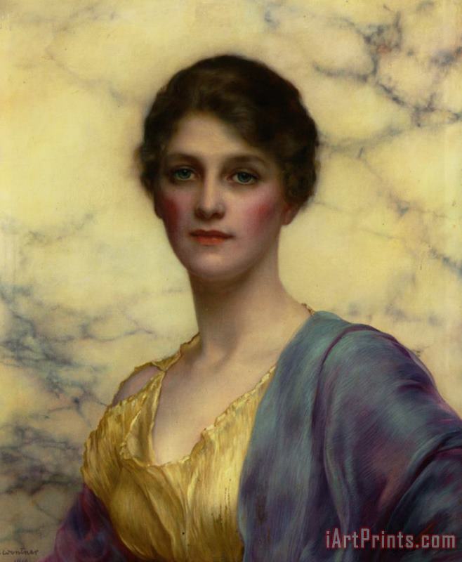 William Clarke Wontner Portrait of a Beauty Art Painting