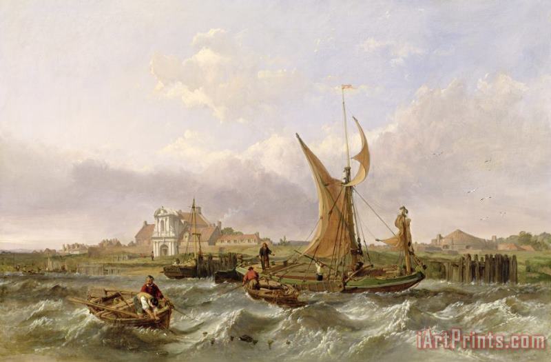 William Clarkson Stanfield Tilbury Fort - Wind Against the Tide Art Painting