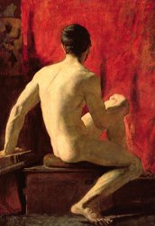 William Etty Seated Male Model