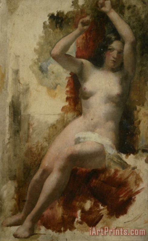 Study of a Seated Nude painting - William Etty Study of a Seated Nude Art Print