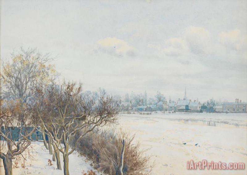William Fraser Garden Winter In The Ouse Valley Art Painting