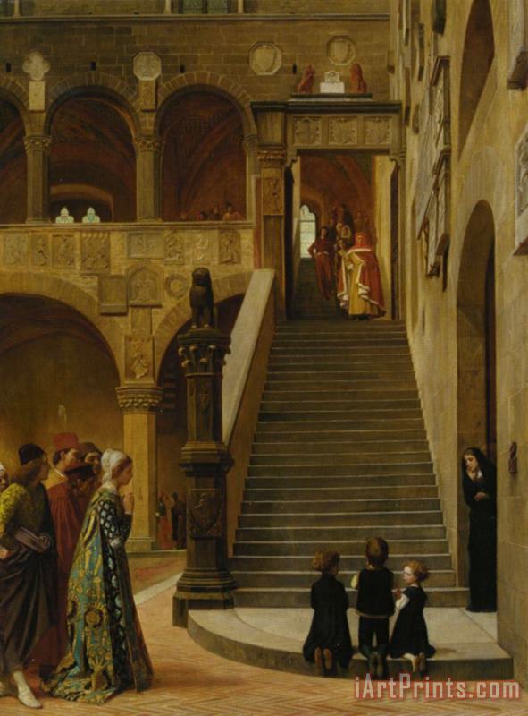 An Appeal to The Podesta painting - William Frederick Yeames An Appeal to The Podesta Art Print