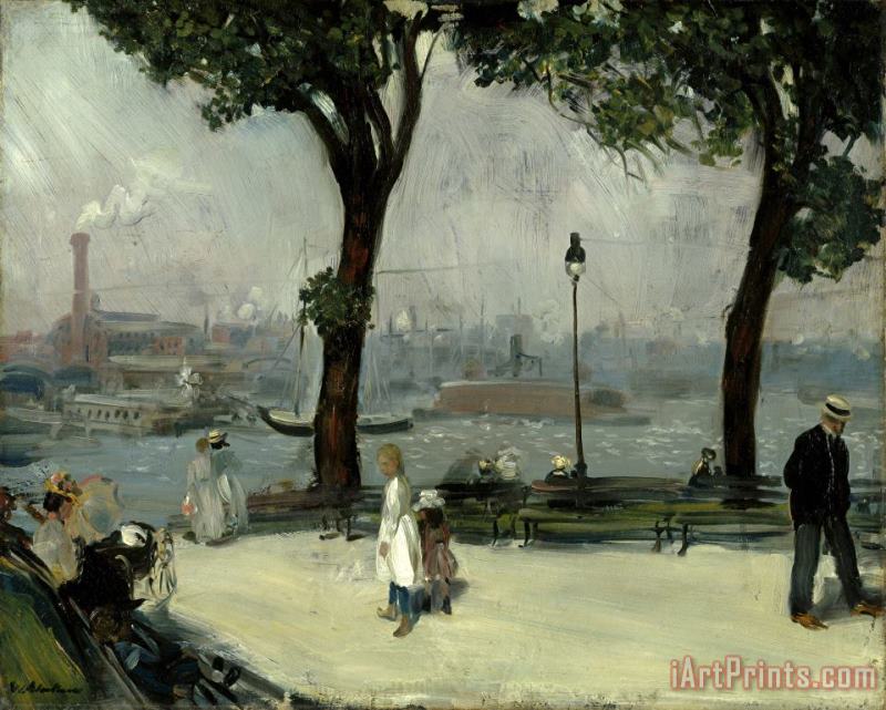 William Glackens East River Park Art Painting