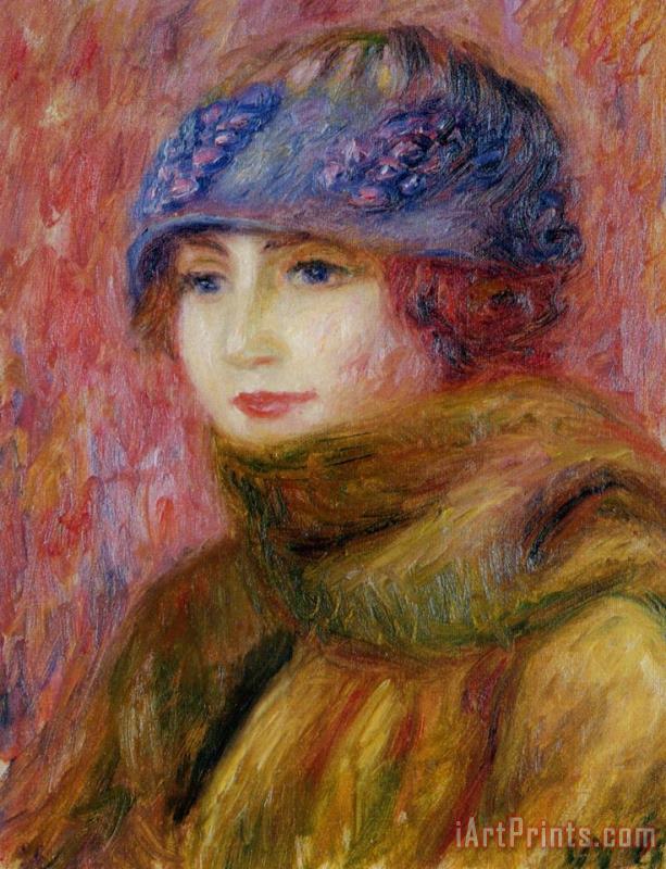 William Glackens Woman in Blue Hat Art Print