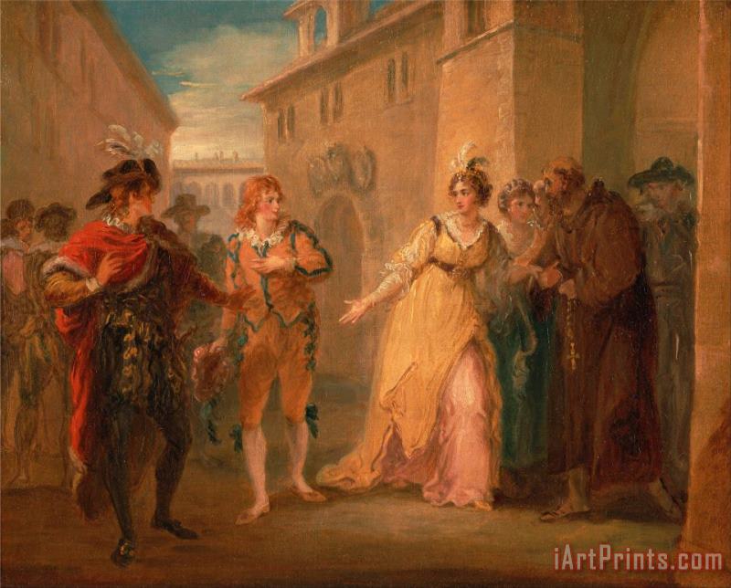 William Hamilton The Revelation of Olivia's Betrothal, From Twelfth Night, Act V, Scene I Art Painting