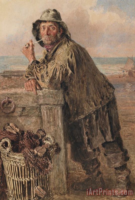 A Hastings Fisherman painting - William Henry Hunt A Hastings Fisherman Art Print