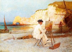 William Henry Lippincott A Painter by the Sea Side painting