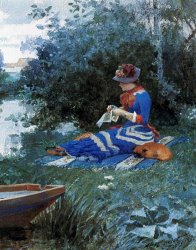William Henry Lippincott A Quiet Afternoon painting