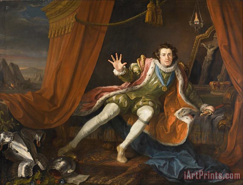 David Garrick As Richard III painting - William Hogarth David Garrick As Richard III Art Print