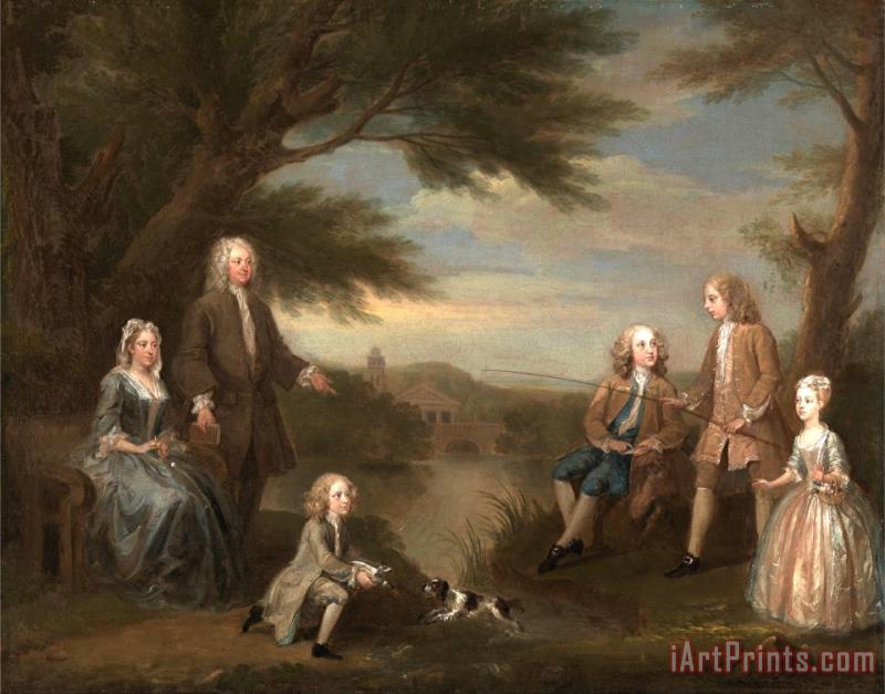 John And Elizabeth Jeffreys And Their Children painting - William Hogarth John And Elizabeth Jeffreys And Their Children Art Print