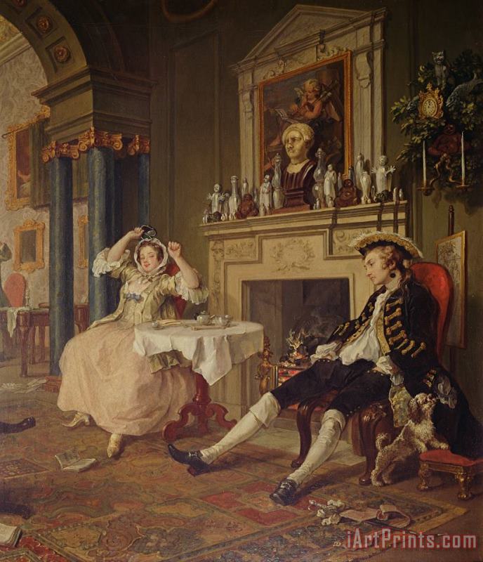 William Hogarth Marriage a la Mode II The Tete a Tete Art Print
