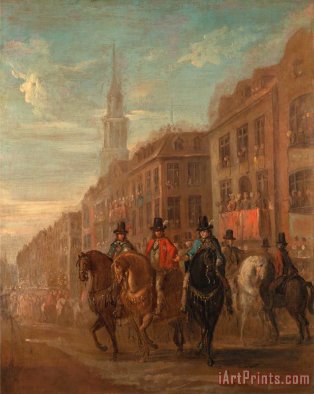William Hogarth Restoration Procession of Charles II at Cheapside Art Painting