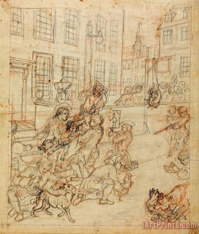 William Hogarth The First Stage of Cruelty Art Painting