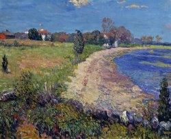 William James Glackens Curving Beach painting