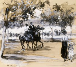 William James Glackens Riverside Drive painting