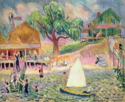 William James Glackens The Green Beach Cottage painting