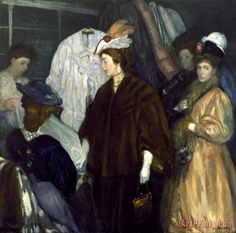 The Shoppers painting - William James Glackens The Shoppers Art Print