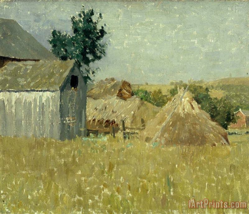 William L. Lathrop Gray Barn Art Painting