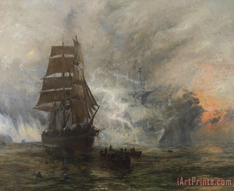 William Lionel Wyllie The Phantom Ship Art Painting
