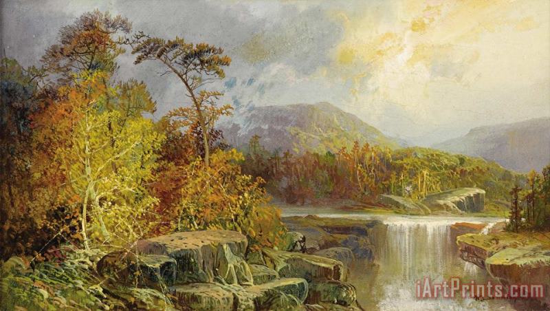 Along The Ohio painting - William Louis Sonntag Along The Ohio Art Print