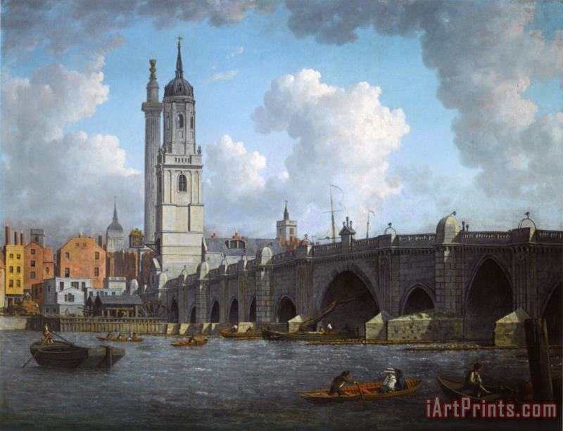 William Marlow A View of London Bridge Art Print